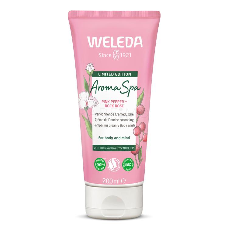 Weleda Aroma Spa Pink Pepper + Rock Rose Pampering Creamy Body Wash Doccia crema donna 200 ml