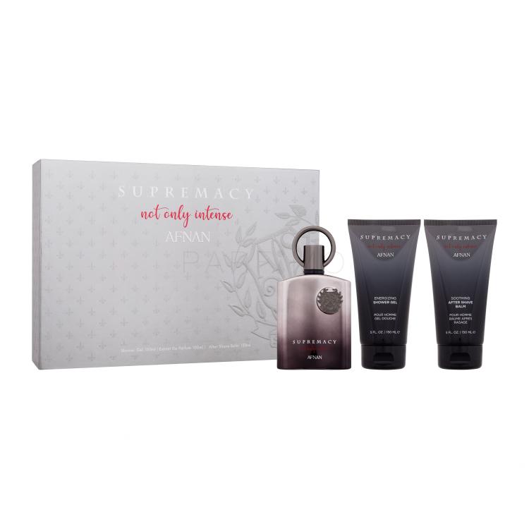 Afnan Supremacy Not Only Intense Pacco regalo estratto di profumo 100 ml + balsamo dopobarba 150 ml + gel doccia 150 ml