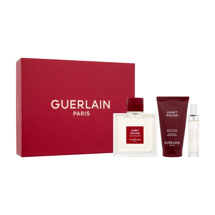 Guerlain Habit Rouge Pacco regalo eau de toilette 100 ml + eau de toilette 10 ml + gel doccia 75 ml