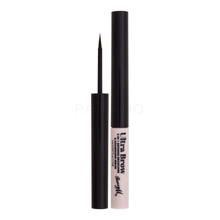 Barry M Ultra Brow 2-in-1 Defining Browliner &amp; Nourishing Serum Matita sopracciglia donna 1,7 ml Tonalità Black