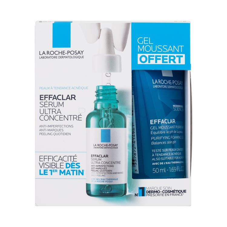 La Roche-Posay Effaclar Ultra Concentrated Pacco regalo siero viso Effaclar Ultra Concentrated Serum 30 ml + gel detergente Effaclar Purifying Foaming Gel 50 ml