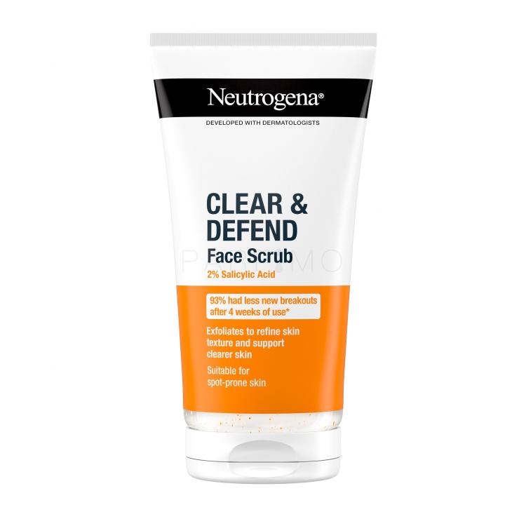 Neutrogena Clear &amp; Defend Face Scrub Peeling viso 150 ml