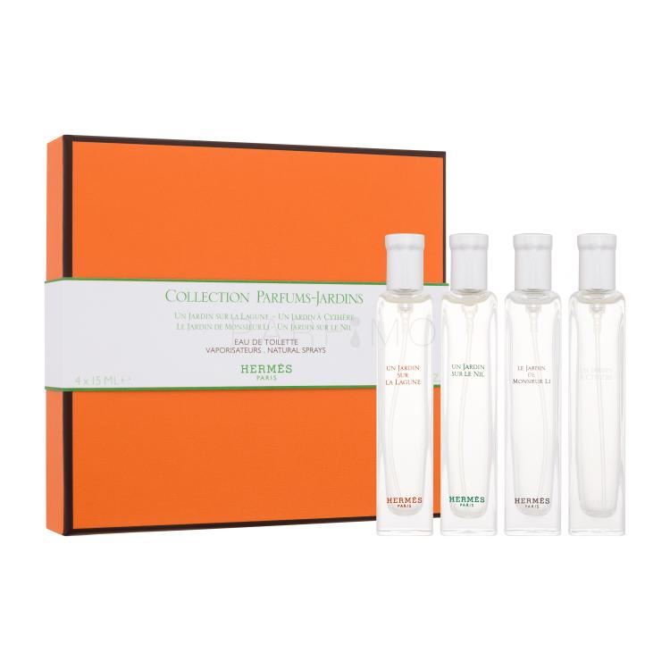 Hermes Un Jardin Collection Pacco regalo eau de toilette Un Jardin Sur Le Nil 15 ml + eau de toilette Le Jardin de Monsieur Li 15 ml + eau de toilette Un Jardin a Cythere 15 ml + eau de toilette Un Jardin Sur La Lagune 15 ml