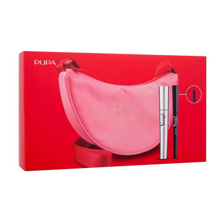 Pupa Vamp! Pacco regalo mascara Vamp! 9 ml + matita occhi waterproof Vamp! Eye Pencil 0,35 g Nero + borsetta rosa