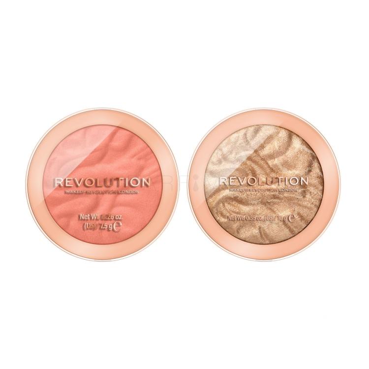 Set Blush Makeup Revolution London Re-loaded + Illuminante Makeup Revolution London Re-loaded