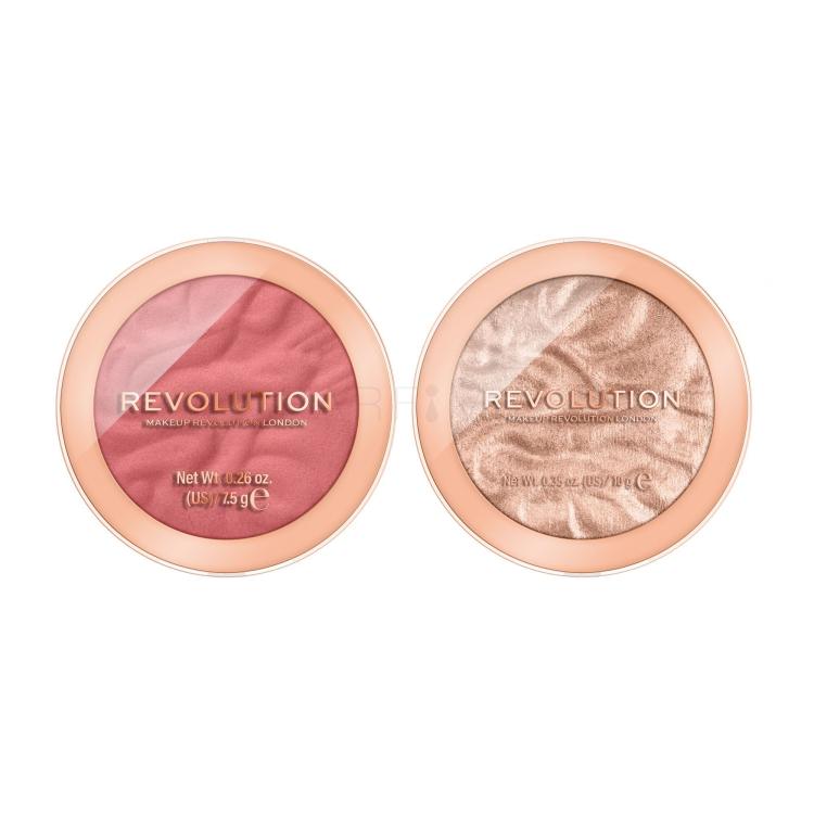 Set Blush Makeup Revolution London Re-loaded + Illuminante Makeup Revolution London Re-loaded