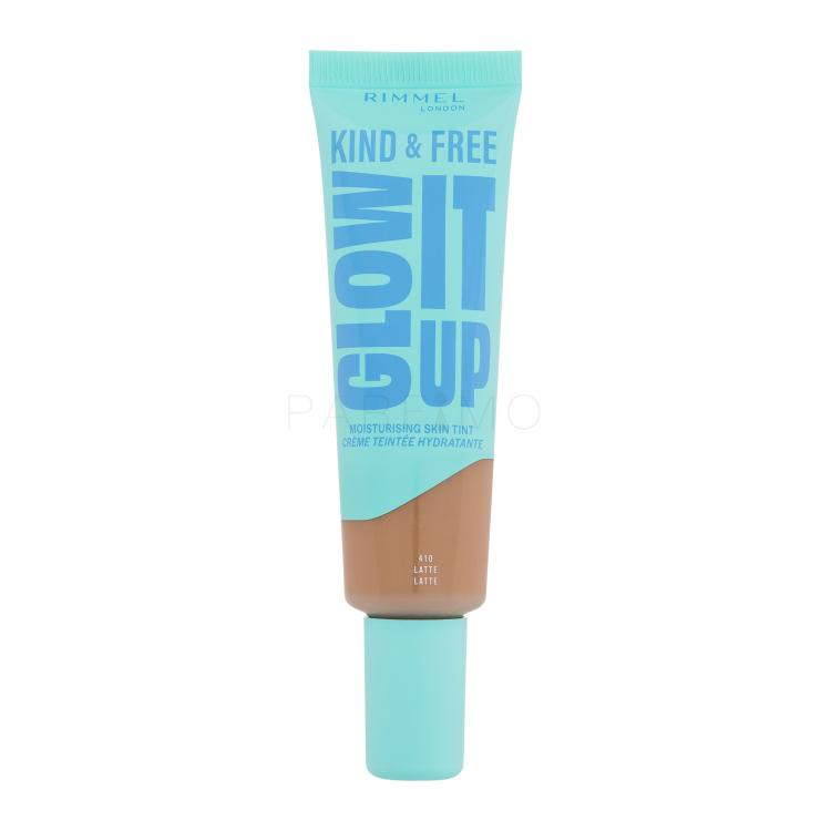 Rimmel London Kind &amp; Free Glow It Up Moisturising Skin Tint Fondotinta donna 30 ml Tonalità 410 Latte