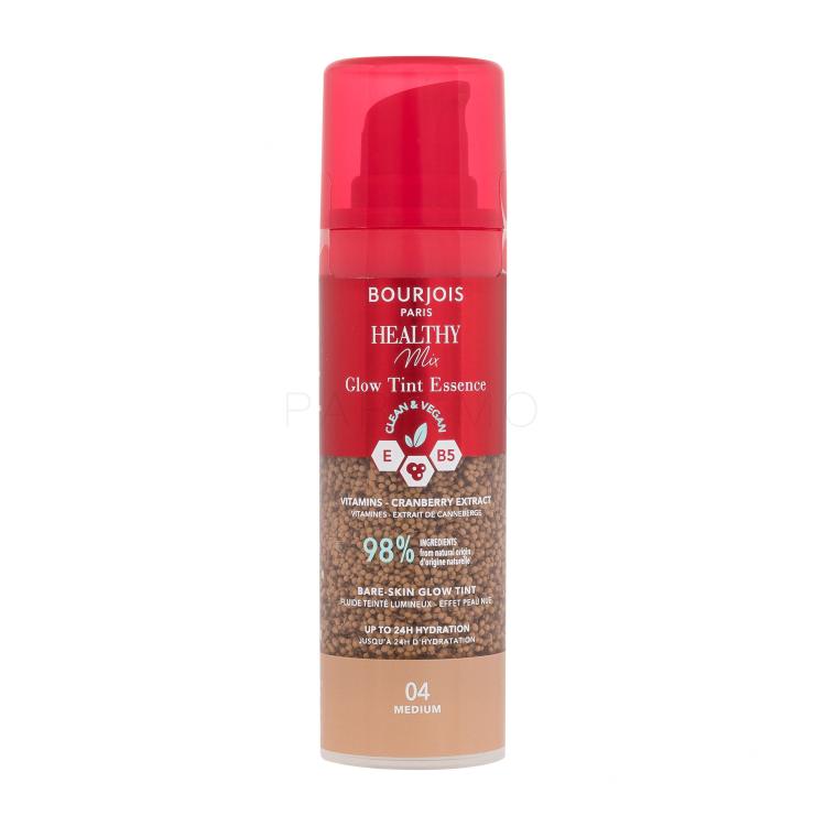 BOURJOIS Paris Healthy Mix Clean &amp; Vegan Glow Tint Essence Fondotinta donna 30 ml Tonalità 04 Medium