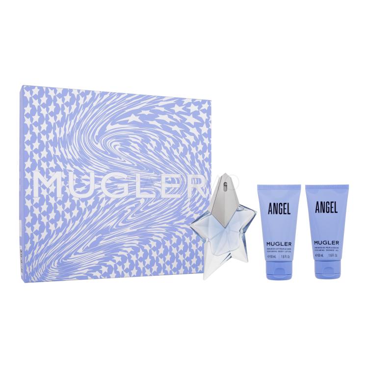 Mugler Angel SET4 Pacco regalo eau de parfum 25 ml + crema corpo 50 ml + gel doccia 50 ml