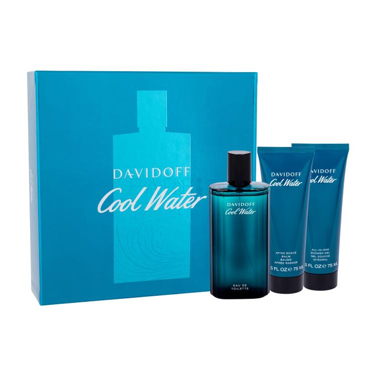 Davidoff Cool Water Pacco regalo eau de toilette 125 ml + balsamo dopobarba 75 ml + doccia gel 75 ml