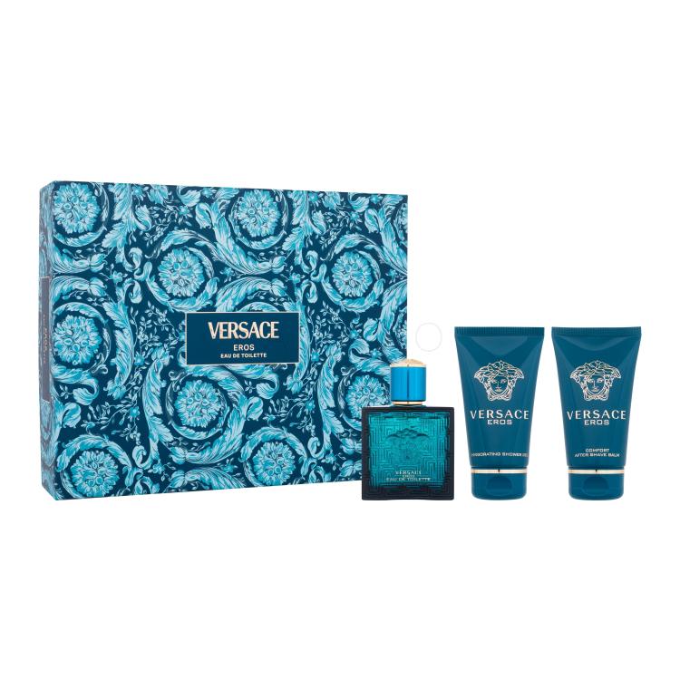 Versace Eros Pacco regalo Eau de Toilette 50 ml + doccia gel 50 ml + balsamo dopobarba 50 ml