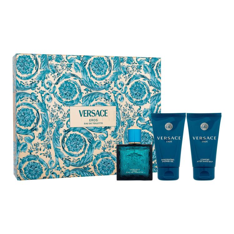 Versace Eros Pacco regalo Eau de Toilette 50 ml + doccia gel 50 ml + balsamo dopobarba 50 ml