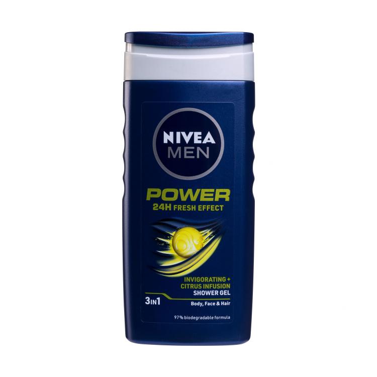 Nivea Men Power Fresh Doccia gel uomo 250 ml